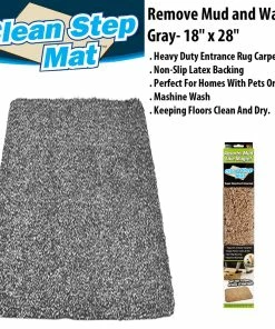 TVTimeDirect Houseware Clean Stepping Mud & Dirt Trap Mat- Gray