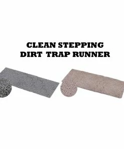 TVTimeDirect Clean Stepping Dirt Trap Runner Gray