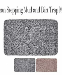 TVTimeDirect Houseware Clean Stepping Mud & Dirt Trap Mat- Gray