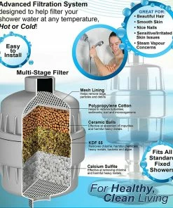 TVTimeDirect Clean Stream Shower Head With Shower Filter Outdoor & Garden