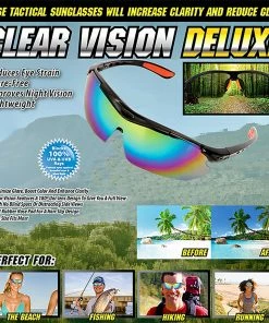 TVTimeDirect Clear Vision Deluxe Tactical Sunglasses - 2pk