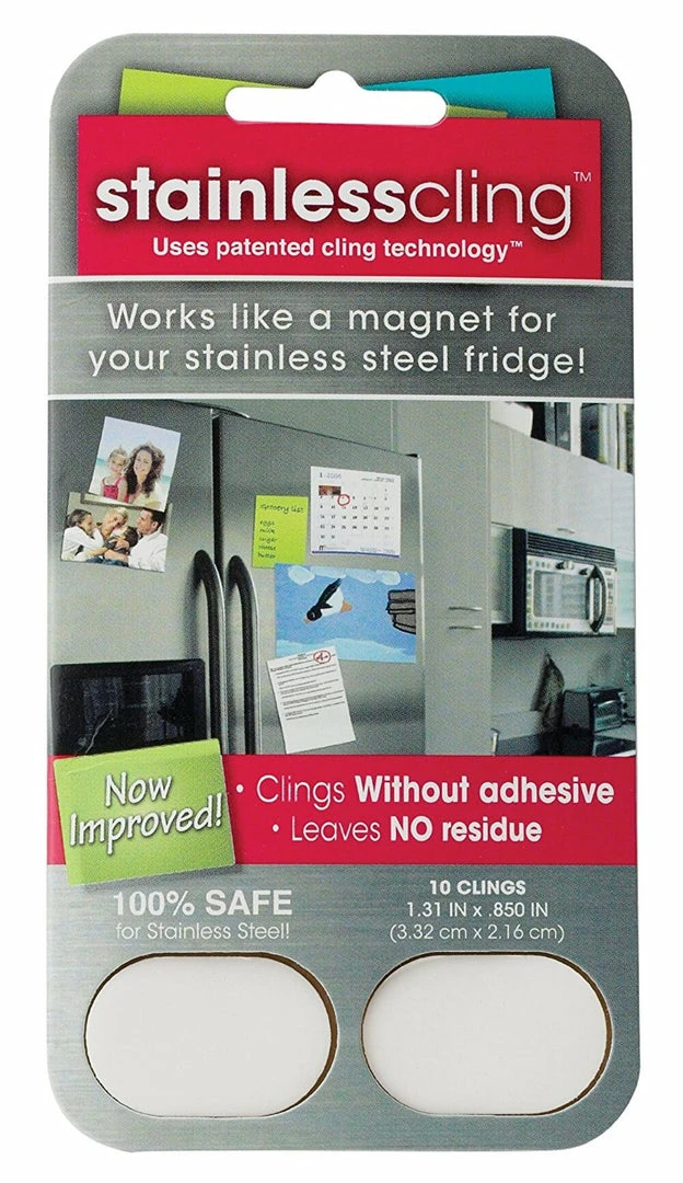 TVTimeDirect ClingBoard Stainless Cling Fridge Adhesives, 10-Pack Kitchen 3 TVTimeDirect ClingBoard Stainless Cling Fridge Adhesives, 10-Pack Kitchen