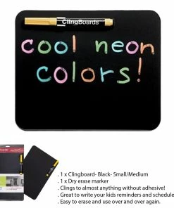 TVTimeDirect Clingboard Blackboard- Small/Medium- Black