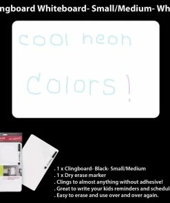 TVTimeDirect Clingboard Whiteboard- Small/Medium- White School And Office Supplies