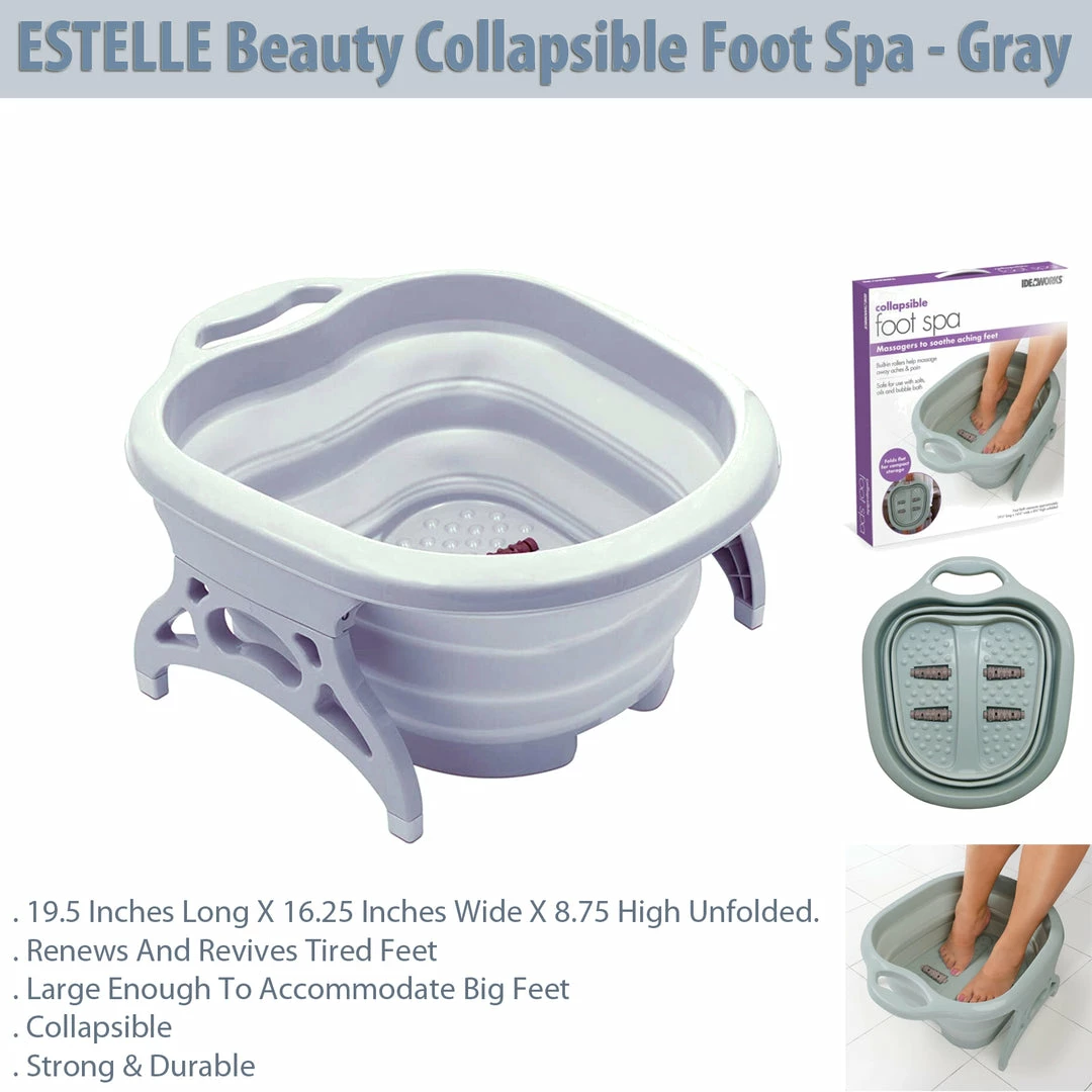 TVTimeDirect ESTELLE Beauty Collapsible Foot Spa - Gray Health & Beauty 3 TVTimeDirect ESTELLE Beauty Collapsible Foot Spa - Gray Health & Beauty