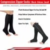 TVTimeDirect Compression Zipper Socks- Black- Unisex- Small Clothing & Accessories