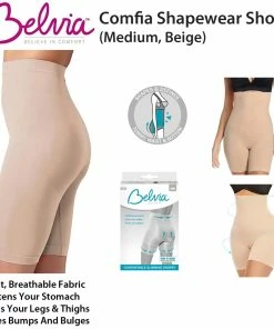 TVTimeDirect Clothing & Accessories Comfia Shapewear Shorts (Medium, Beige)