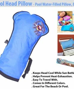 TVTimeDirect Cool Head Pillow - Pool Water-Filled Pillow, Blue Sporting Goods
