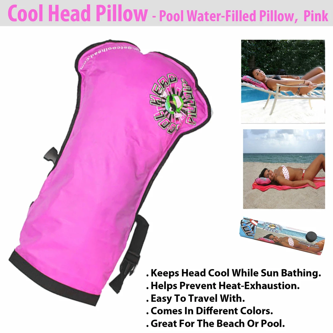 TVTimeDirect Cool Head Pillow - Pool Water-Filled Pillow, Pink 3 TVTimeDirect Cool Head Pillow - Pool Water-Filled Pillow, Pink
