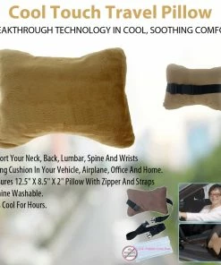 TVTimeDirect Cool Touch Travel Pillow Bed & Bath
