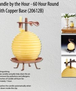 TVTimeDirect Candle By The Hour - 60 Hour Round With Copper Base (20612B) Candles