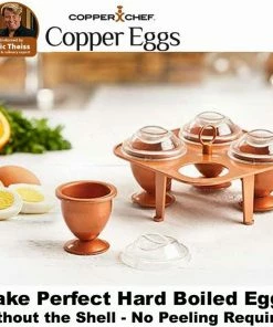 TVTimeDirect Kitchen Copper Chef Copper Eggs With Non-Stick Coating Ceramic-Coated
