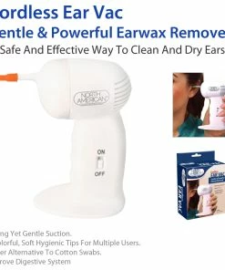 TVTimeDirect Health & Beauty Cordless Ear Vac - Gentle & Powerful Earwax Remover