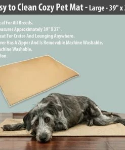 TVTimeDirect Easy To Clean Cozy Pet Mat - Large - 39" X 27" Pets