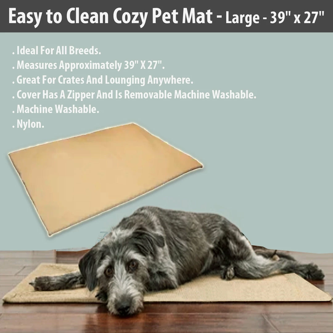 TVTimeDirect Easy To Clean Cozy Pet Mat - Large - 39" X 27" Pets 3 TVTimeDirect Easy To Clean Cozy Pet Mat - Large - 39" X 27" Pets