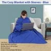 TVTimeDirect The Cozy Blanket With Sleeves - Blue Bed & Bath