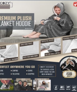 TVTimeDirect COZY HOODIE Ultra Plush Wearable Blanket Hoodie - Light Blue