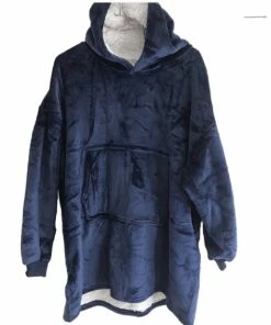 TVTimeDirect COZY HOODIE Ultra Plush Wearable Blanket Hoodie - Navy Blue Houseware