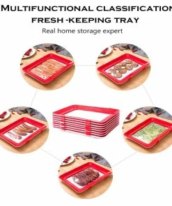 TVTimeDirect TV Time Direct Creative Tray -Food Plastic Preservation Storage Container - Set Of 2