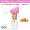 TVTimeDirect The CrunchCup - A Portable Cereal Cup - Pink Kitchen
