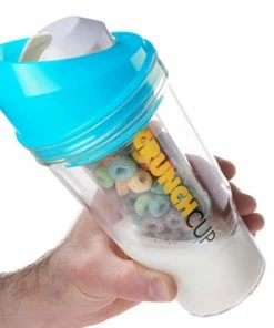 TVTimeDirect The CrunchCup XL - A Portable Cereal Cup - Blue
