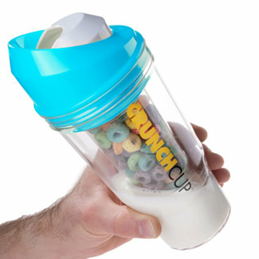 TVTimeDirect The CrunchCup XL - A Portable Cereal Cup - Blue 4 TVTimeDirect The CrunchCup XL - A Portable Cereal Cup - Blue