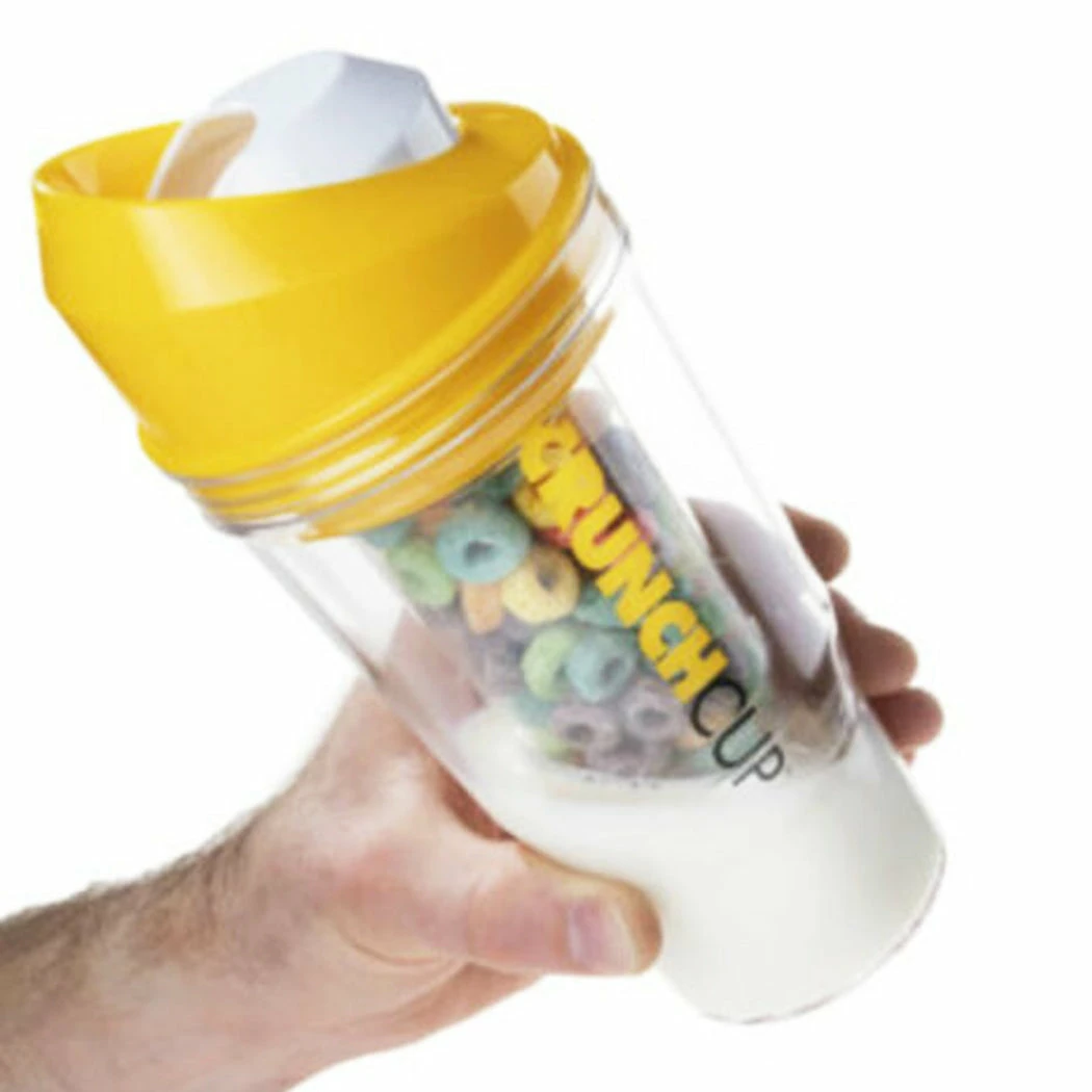 TVTimeDirect The CrunchCup XL - A Portable Cereal Cup - Yellow 4 TVTimeDirect The CrunchCup XL - A Portable Cereal Cup - Yellow