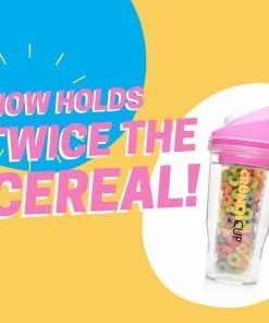 TVTimeDirect Kitchen The CrunchCup XL - A Portable Cereal Cup - White