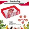 TVTimeDirect TV Time Direct Creative Tray -Food Plastic Preservation Storage Container - Set Of 2