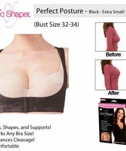 TVTimeDirect Chic Shaper Perfect Posture - Black - Extra Small/ Small (Bust Size 32-34)
