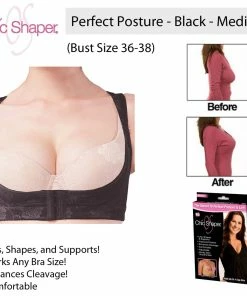 TVTimeDirect Chic Shaper Perfect Posture - Black - Medium (Bust Size 36-38) Clothing & Accessories