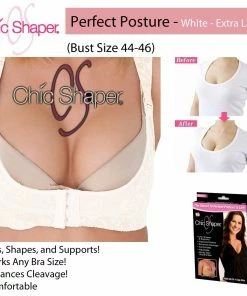 TVTimeDirect Chic Shaper Perfect Posture - White- Extra Large (Bust Size 44-46) Clothing & Accessories