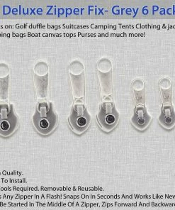 TVTimeDirect Deluxe Zipper Fix- Grey 6 Pack School And Office Supplies