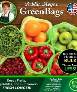 TVTimeDirect Kitchen Debbie Meyer Green Bags For Fruit And Vegetables - Variety Pack - 20 Pack