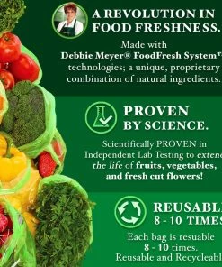 TVTimeDirect Kitchen Debbie Meyer Green Bags For Fruit And Vegetables - Variety Pack - 20 Pack