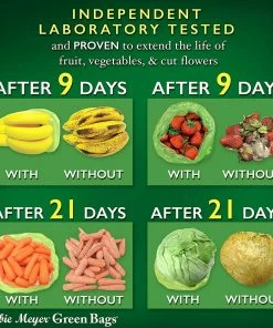 TVTimeDirect Kitchen Debbie Meyer Green Bags For Fruit And Vegetables - Variety Pack - 20 Pack