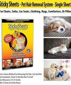 TVTimeDirect Sticky Sheets - Pet Hair Removal System - Single Sheet Pets