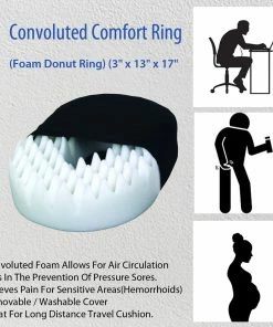TVTimeDirect Health & Beauty Convoluted Comfort Ring (Foam Donut Ring) (3" X 13" X 17"