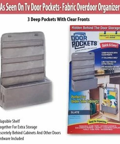 TVTimeDirect As Seen On Tv Door Pockets- Fabric Overdoor Organizer