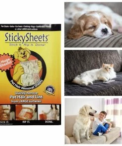 TVTimeDirect Sticky Sheets - Pet Hair Removal System - Single Sheet Pets