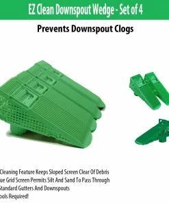 TVTimeDirect EZ Clean Downspout Wedge - Set Of 4 - No Tools Required Outdoor & Garden