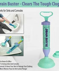 TVTimeDirect Bed & Bath Drain Buster - Clears The Tough Clogs