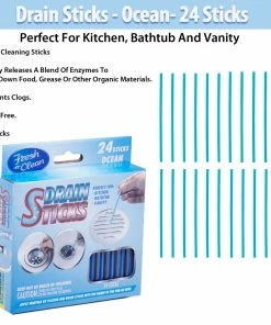 TVTimeDirect Drain Sticks - Ocean- 24 Sticks Outdoor & Garden