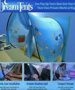 TVTimeDirect Dreamtents Fun Pop Up Tent Undersea World Twin(W/ Light) 2 Pk