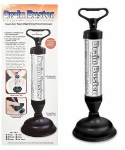 TVTimeDirect Ideas In Motion Powerful Manual Multi Drain Plunger 2 Cups Houseware