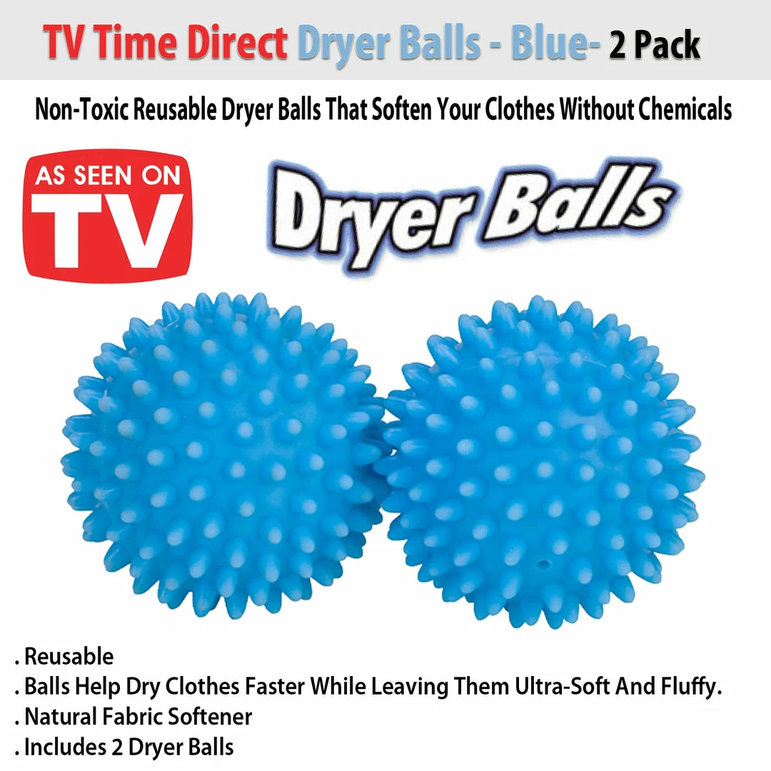 TVTimeDirect Laundry And Cleaning TV Time Direct Dryer Balls - Blue- 2 Pack 3 TVTimeDirect Laundry And Cleaning TV Time Direct Dryer Balls - Blue- 2 Pack