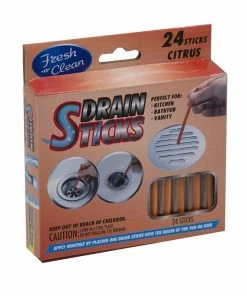 TVTimeDirect Drain Sticks - Citrus - 24 Sticks Outdoor & Garden