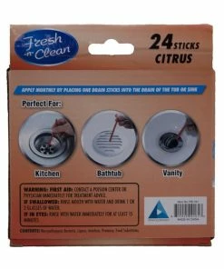 TVTimeDirect Drain Sticks - Citrus - 24 Sticks Outdoor & Garden