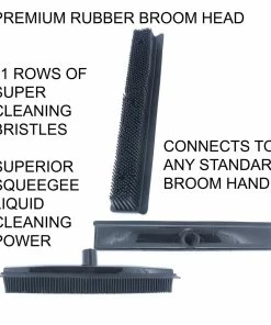 TVTimeDirect Kitchen Premium Heavy Duty Rubber Broom Head- 12'
