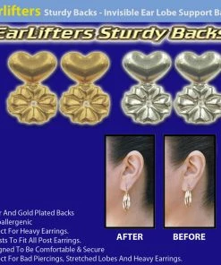TVTimeDirect Earlifters Sturdy Backs - Invisible Ear Lobe Support Backs